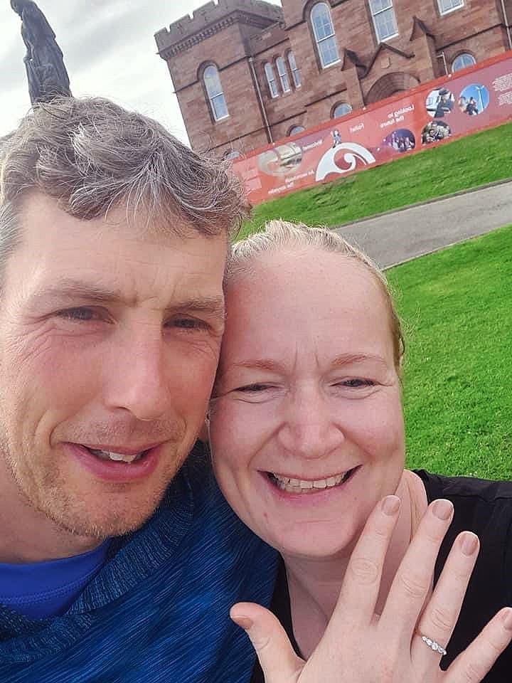Newly engaged: Robbie Mitchell and Ann Lindsay.