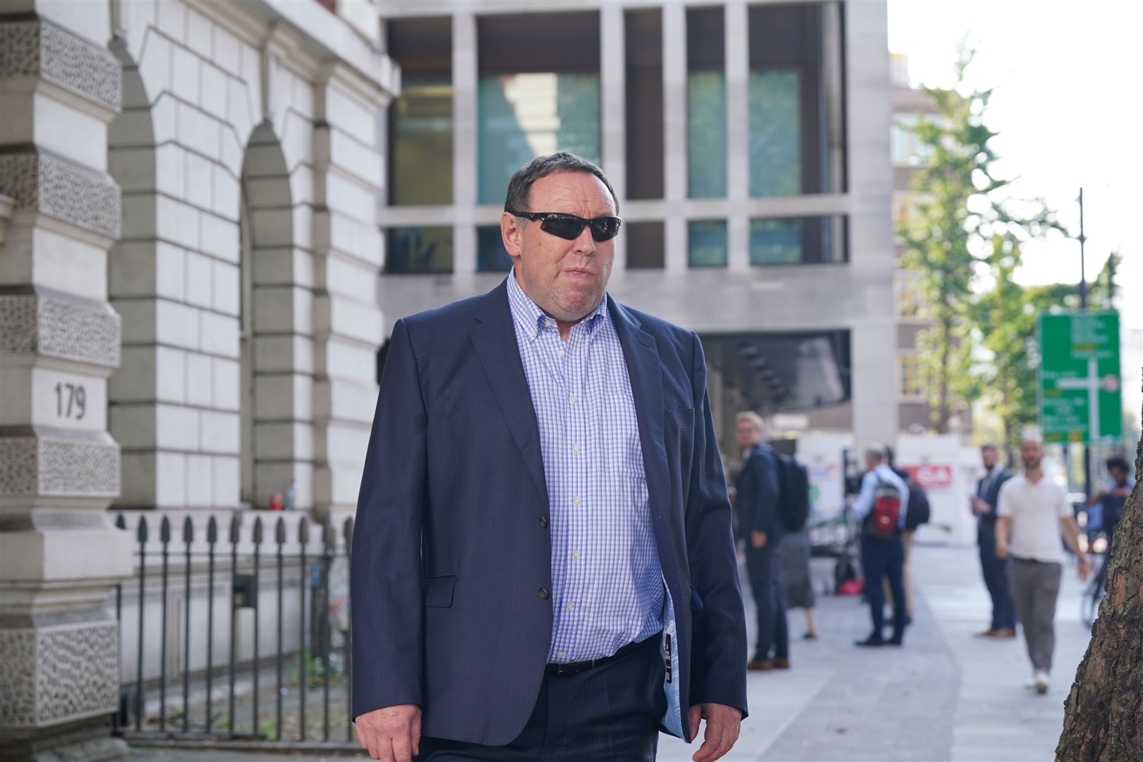 Robert Lewis leaving Westminster Magistrates’ Court in central London (Lucy North/PA)