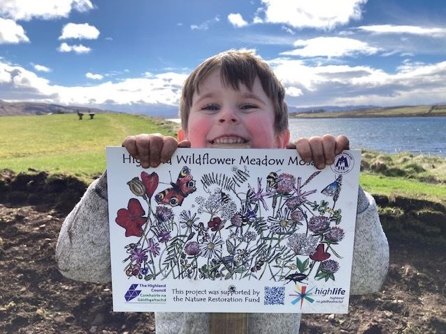 A big smile at the wildflower meadow workshop in Aultbea.