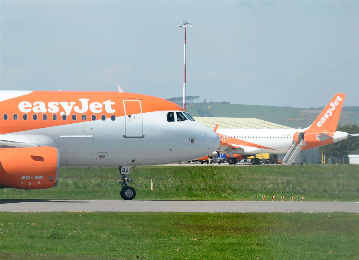 easyJet at Inverness airport.