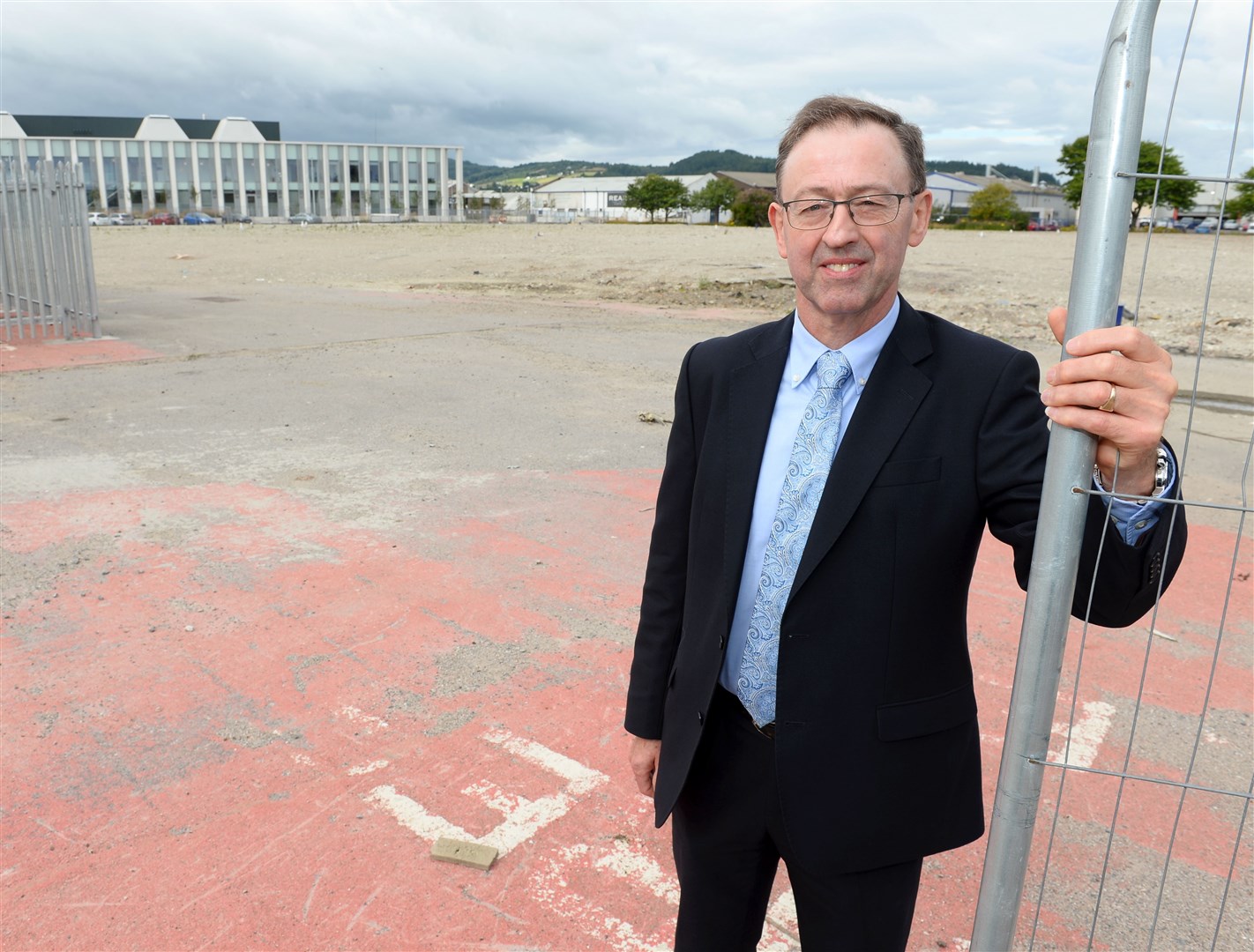Chamber of Commerce chief executive Stewart Nicol at the former college site.