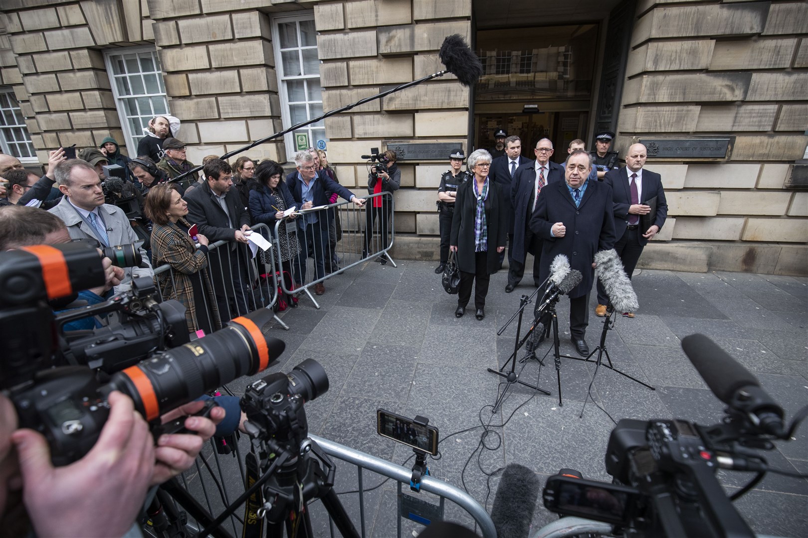 Alex Salmond leaves the High Court in Edinburgh (Jane Barlow/PA)