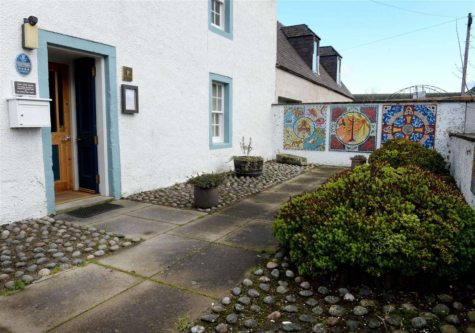 Groam House Museum, Rosemarkie. Shortlisted for Tesco cash award to improve outdoor space.The area they are hoping to improve.Picture: Gary Anthony. Image No. 036530.