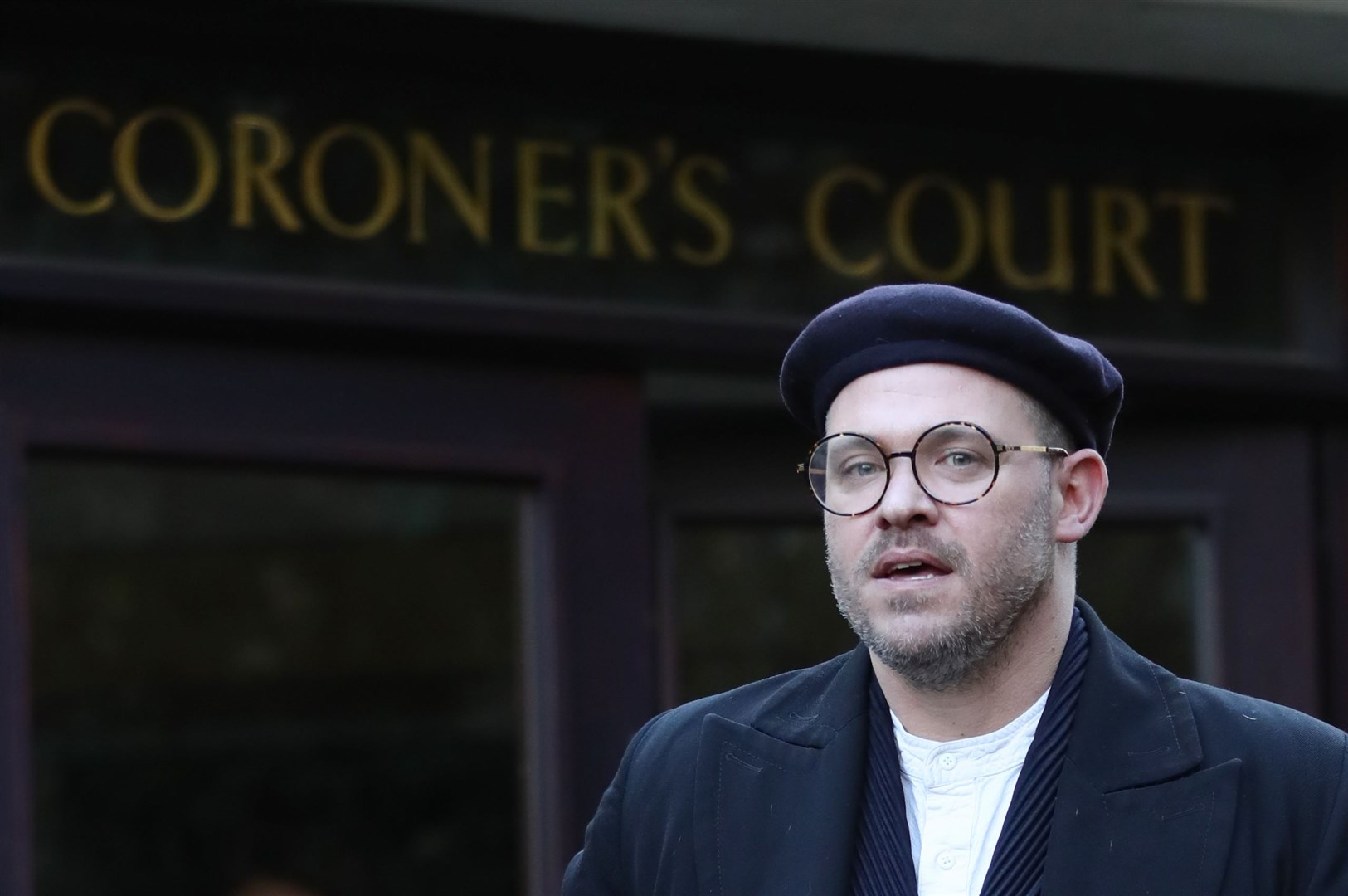 Will Young outside St Pancras Coroner’s Court in London (Aaron Chown/PA)