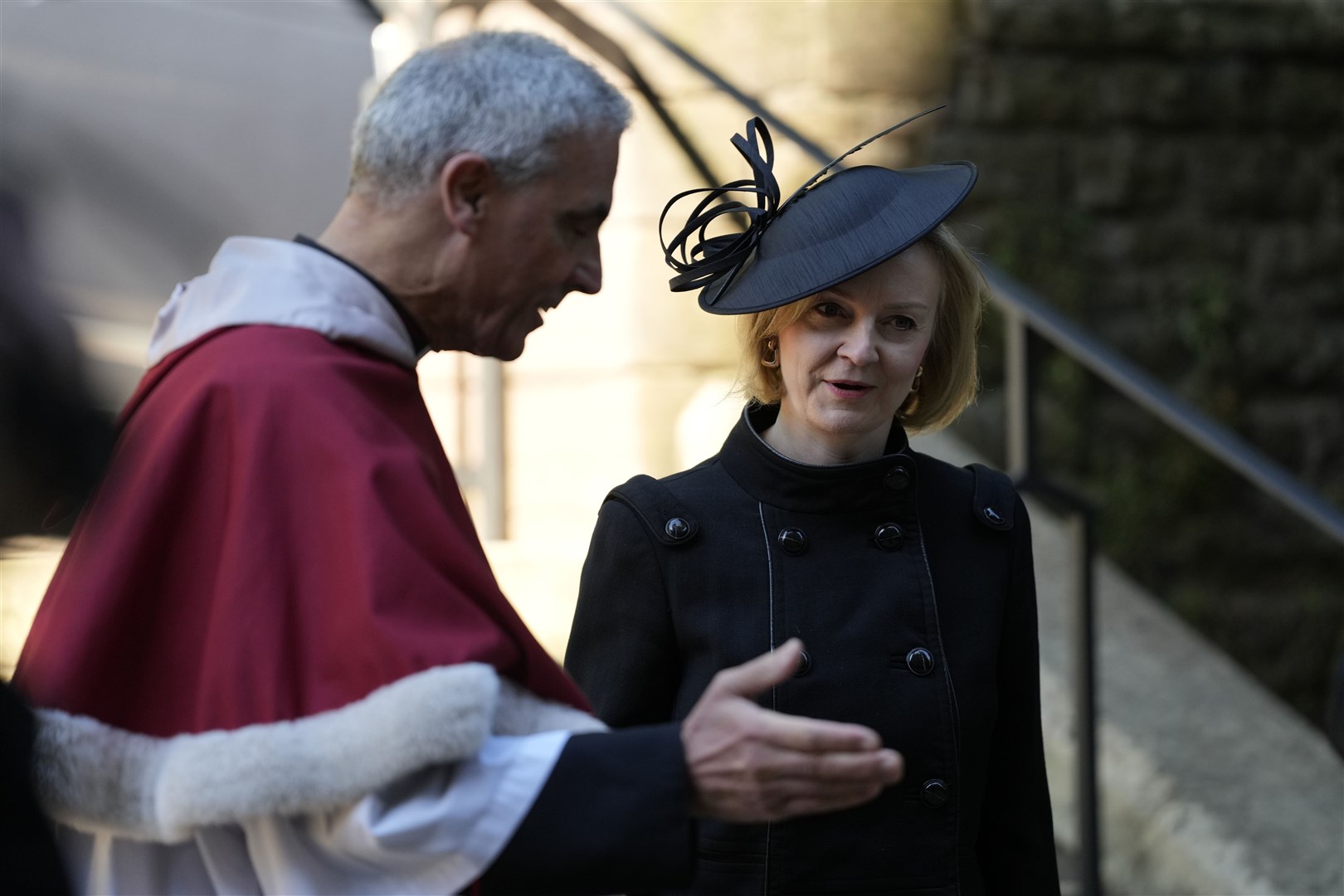 Prime Minister Liz Truss arrives at Llandaff Cathedral (Frank Augstein/PA)