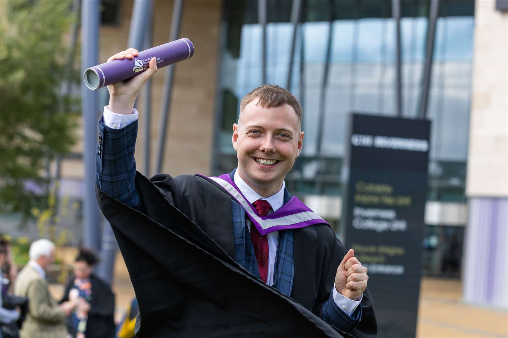 Former Inverness HISA president George Gunn of Brora graduated BSc (Hons) Geographyin 2020 and now works as a Climate Change Strategy Officer at Moray Council.