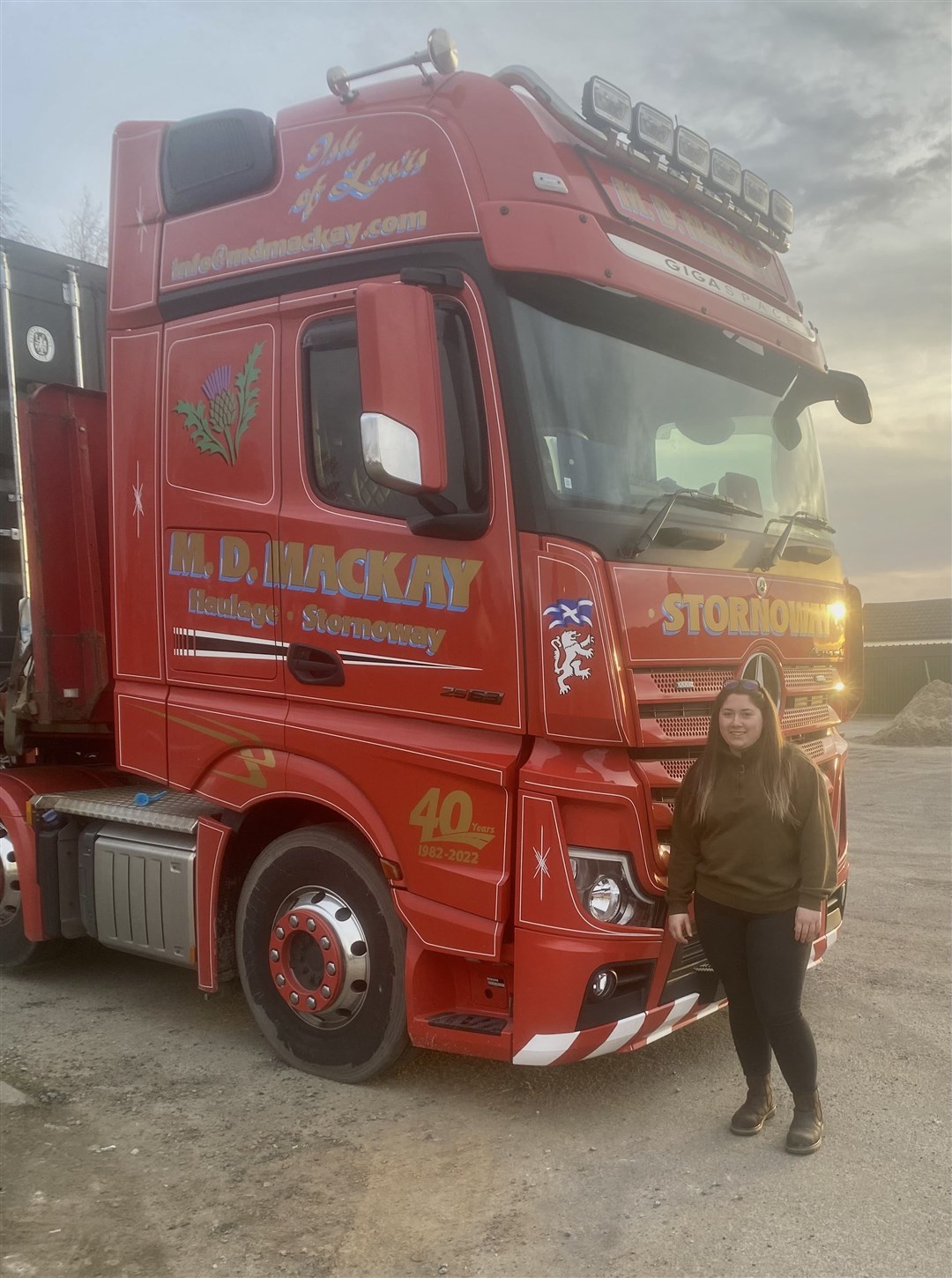 Carrie Hamilton applied for the bursary last year and this helped her to become a qualified HGV driver.