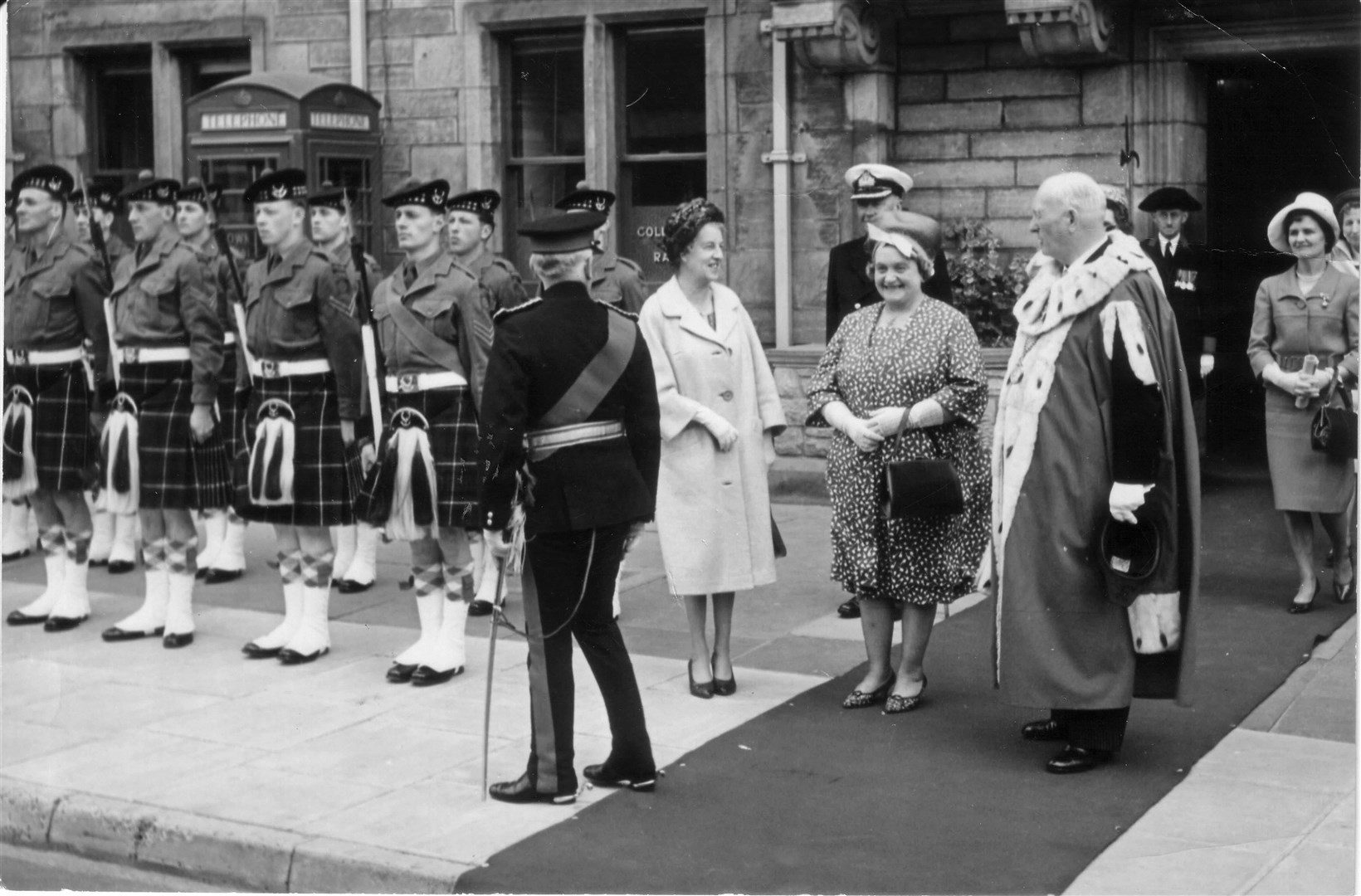 Provost Macrae and his wife Lily with the royal party in 1964.