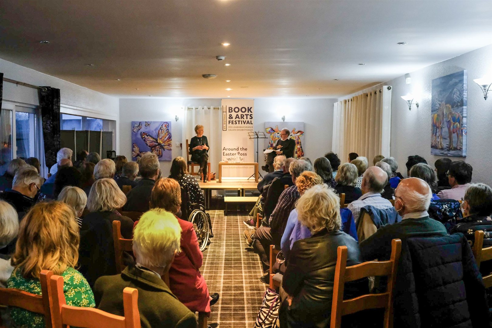 A soldout event for Sally Magnusson's talk at the Carnegie Lodge Hotel on Monday night. Picture: Mark Janes