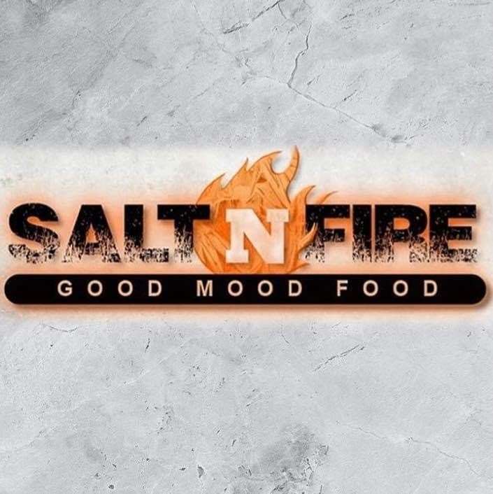 Salt N Fire Good Mood Food logo.