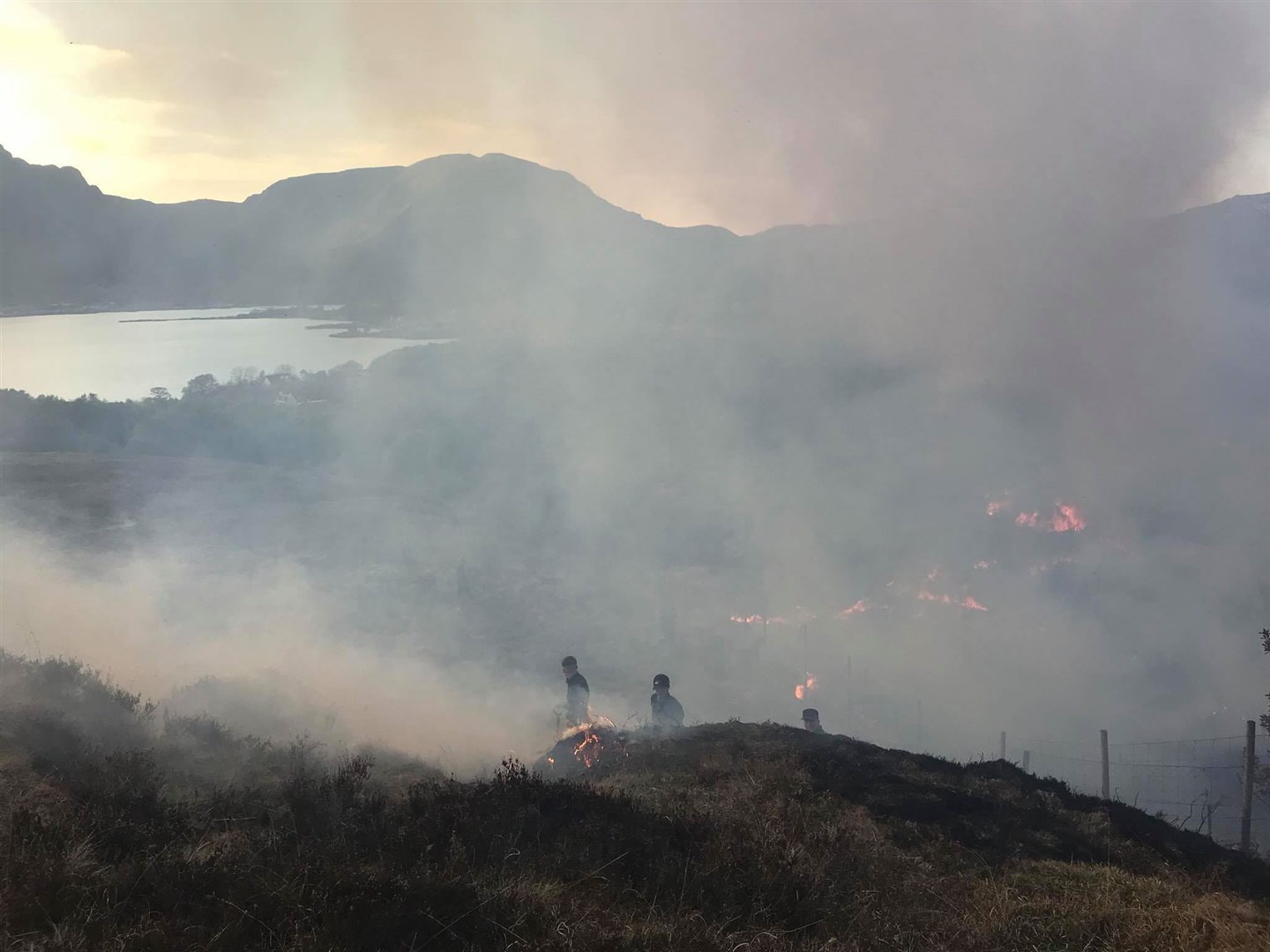 wildfire at Kishorn