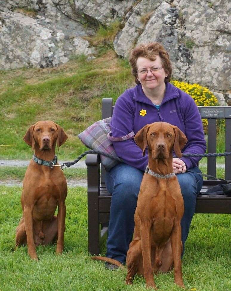 Tina Swanson, who has been involved in multiple fundraisers for a variety of good causes, is behind the effort running all day at the Black Isle Show on Thursday.