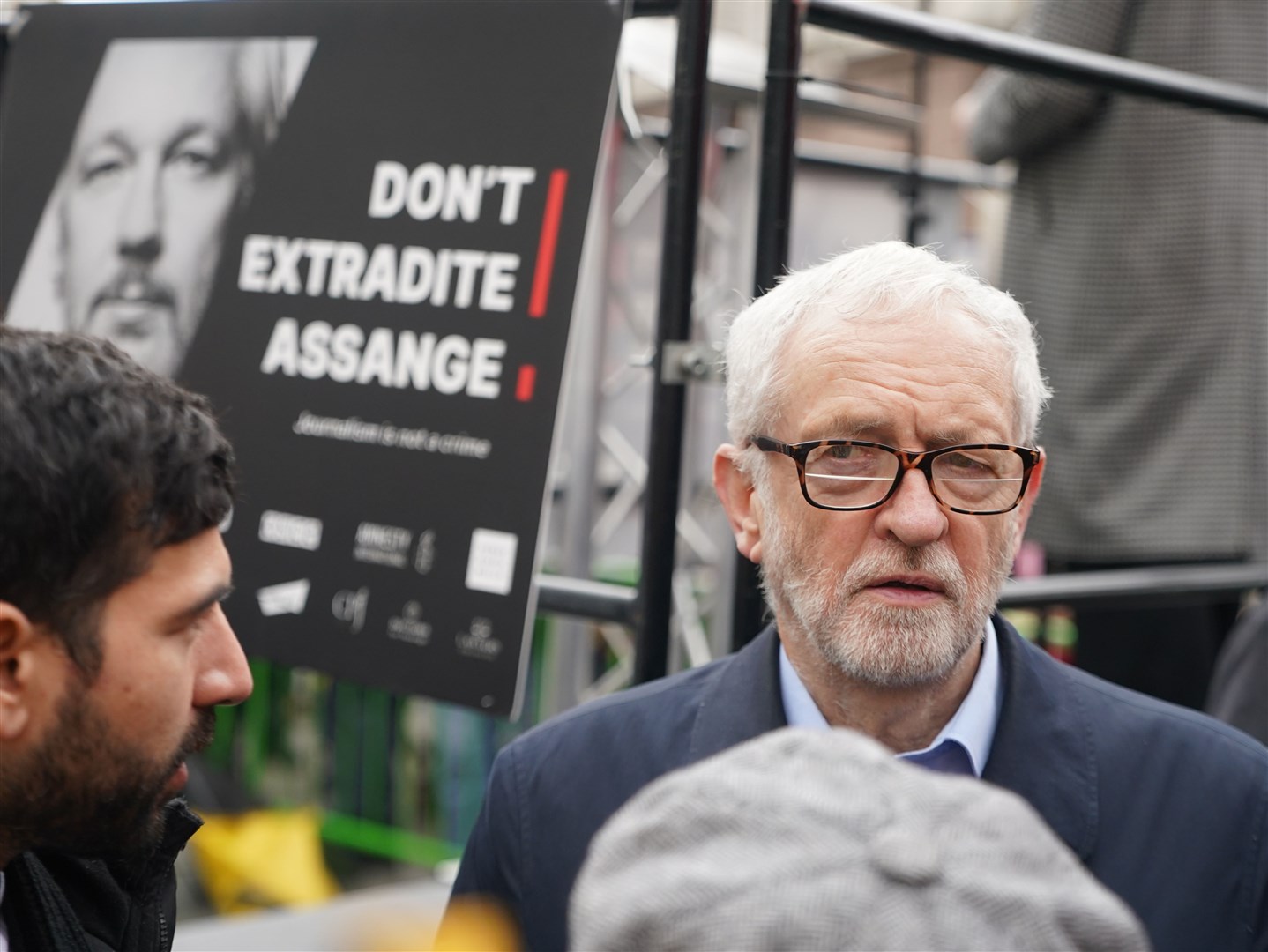 Former Labour leader Jeremy Corbyn arrives at the Royal Courts of Justice in London ahead of a two-day hearing in the extradition case of WikiLeaks founder Julian Assange (Yui Mok/PA)