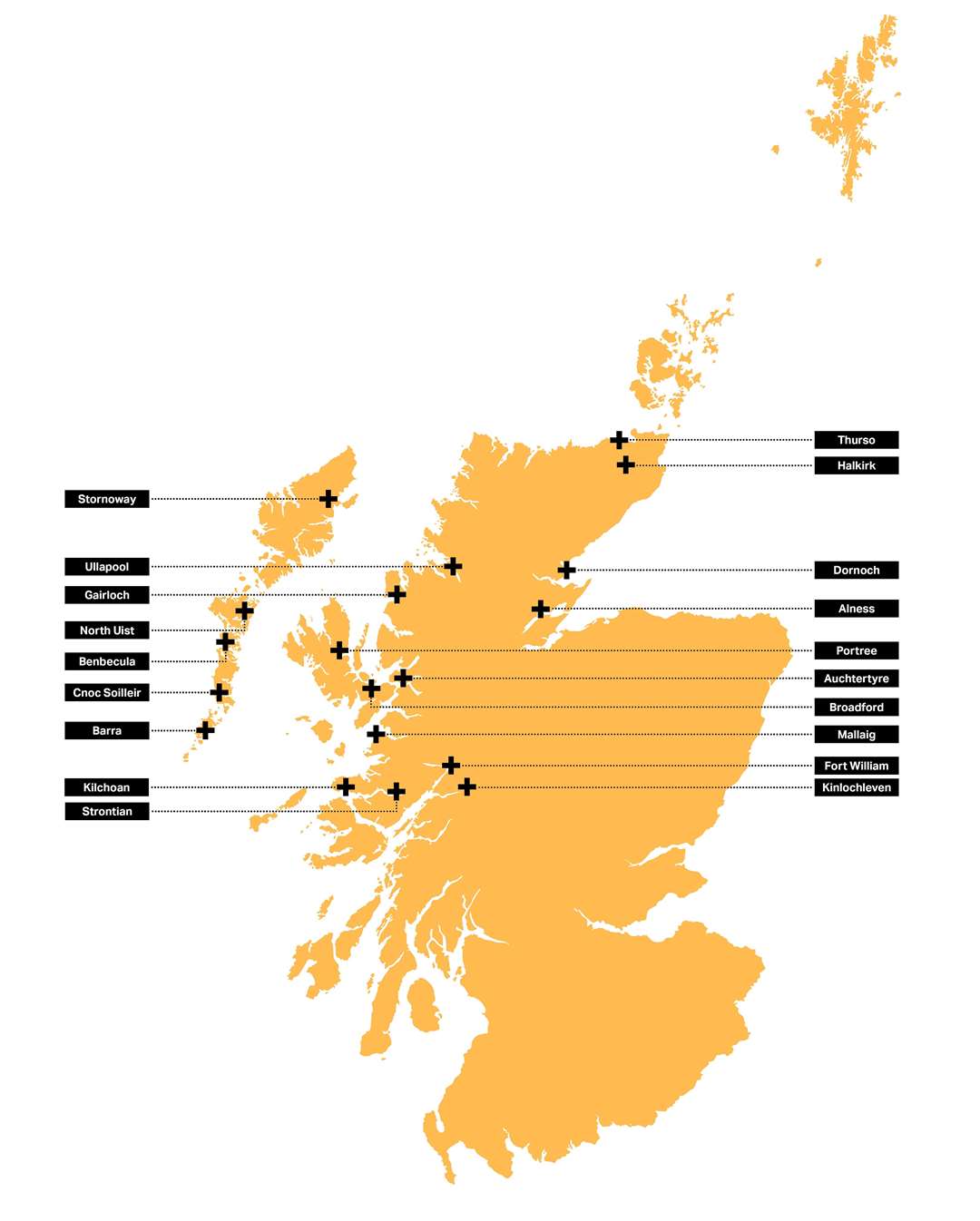 The merged college covers a massive area including sites on Ross-shire's coasts.