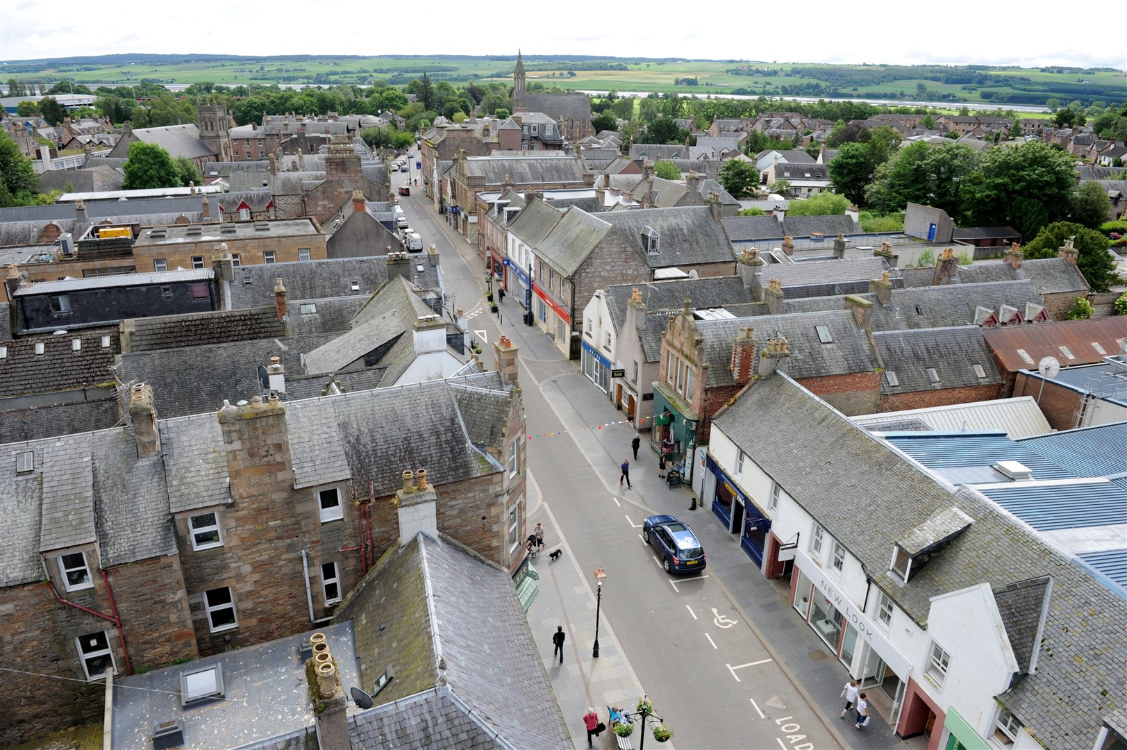 Restoration project on Dingwall Tollboth .High Street view. Picture: Gary Anthony. Image No..