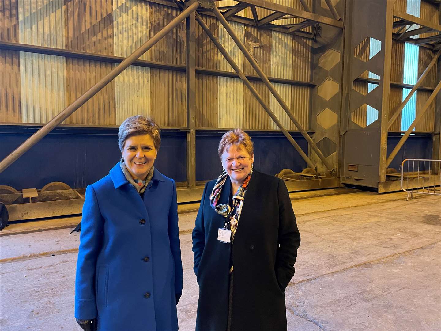 First Minister Nicola Sturgeon and Highland Council leader Margaret Davidson at the launch.