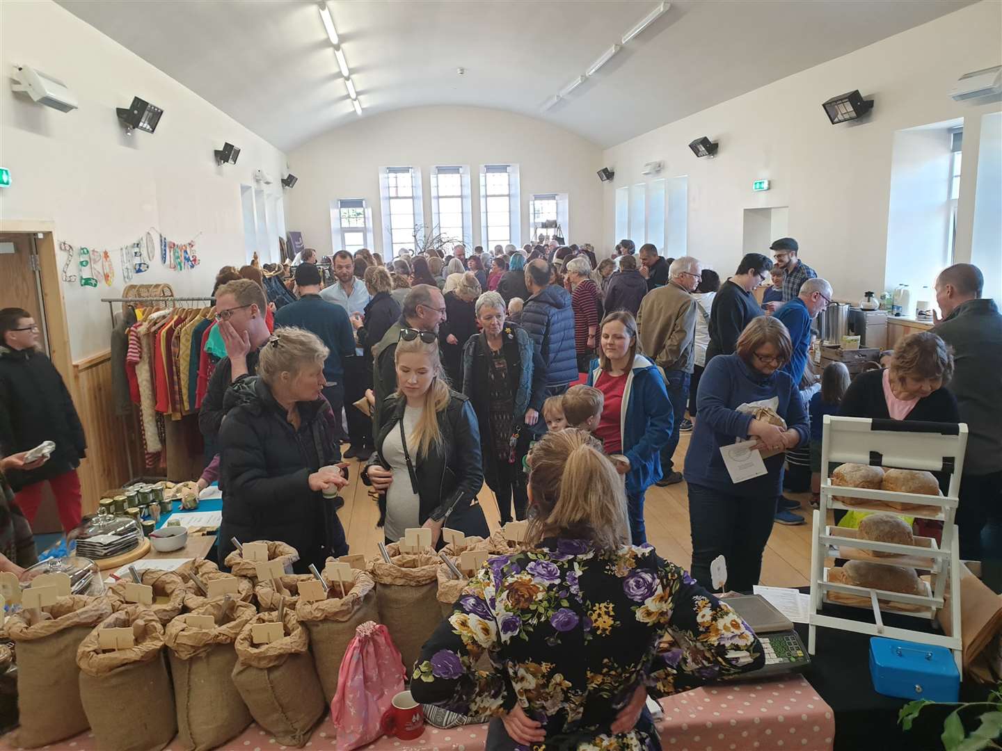 Muir of Ord Vilage Hall was packed for the first Moon Market.