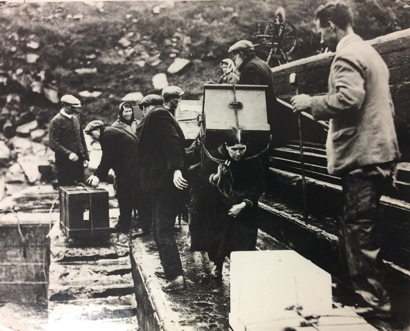 Residents leaving St Kilda in 1930.