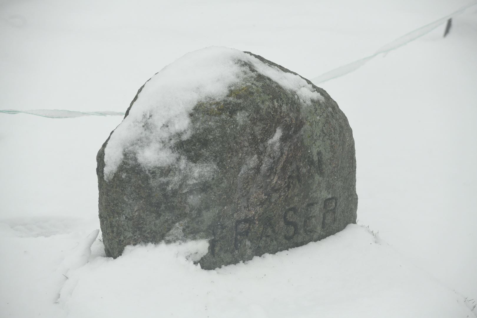 The Clan Fraser stone at Culloden Battlefield.