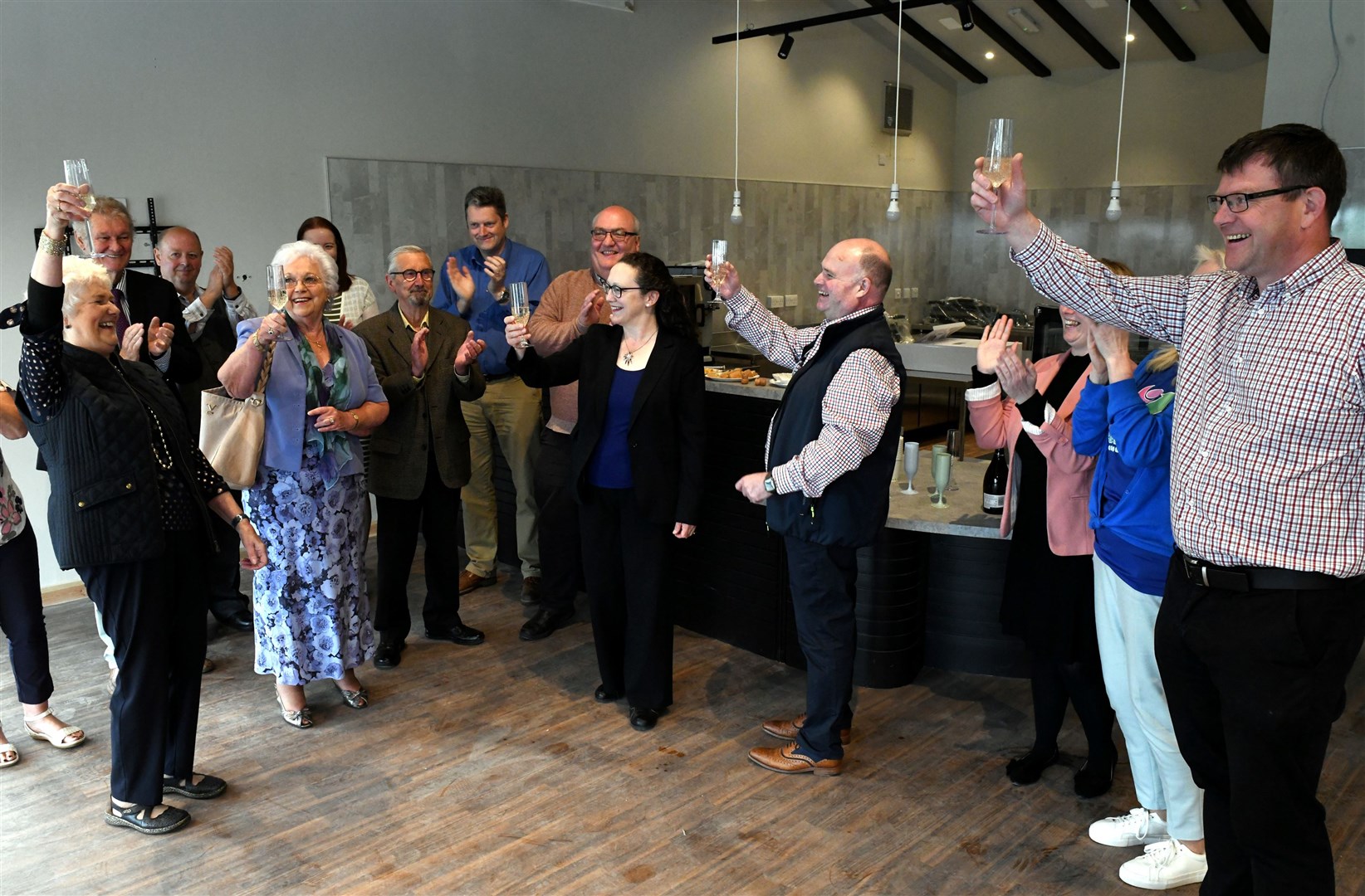 Celebrations in the community cafe area. Picture: James Mackenzie.
