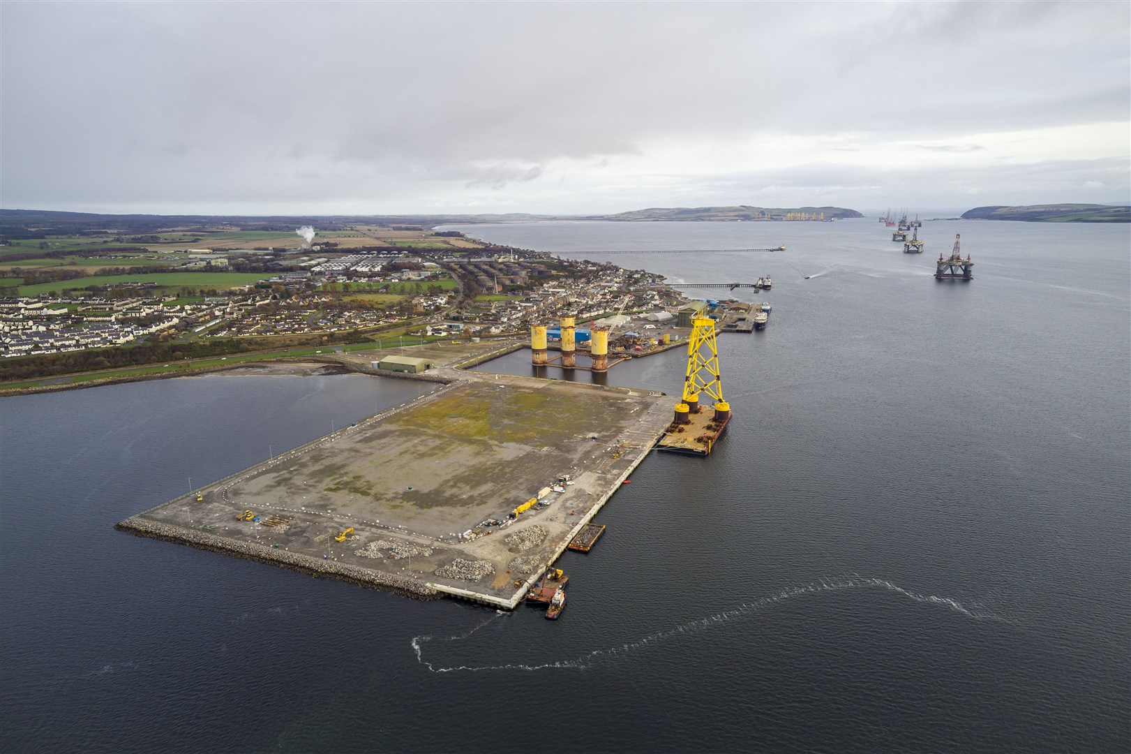 Roadbridge UK was the main contractor for the Port of Cromarty Firth's £30m energy and cruise hub extension, which has now been completed. Picture: Malcolm McCurrach | New Wave Images UK | www.nwimages.co.uk.