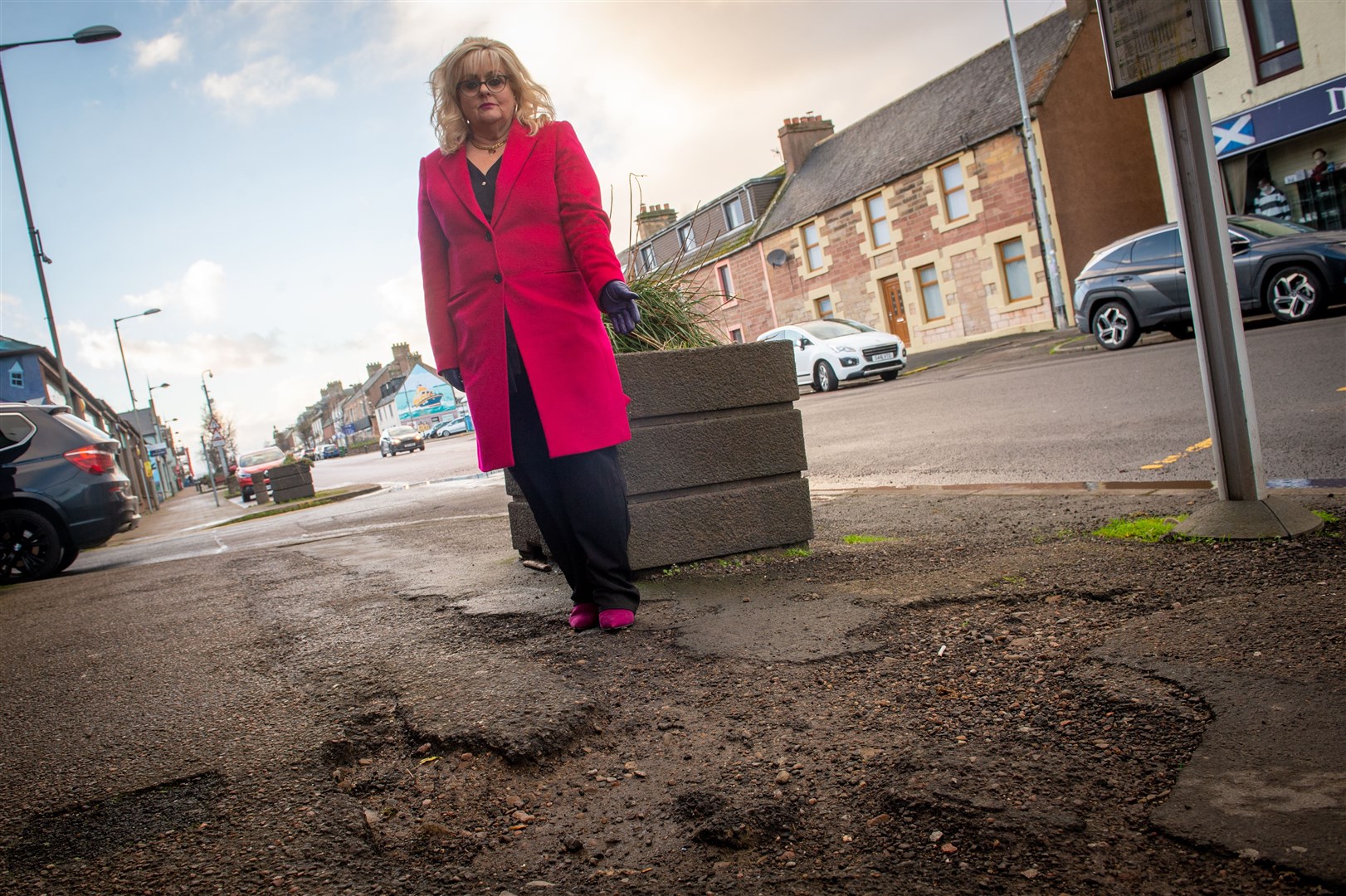 Councillor Maxine Smith is lobbying for more cash to be diverted to Easter Ross road and pavement repairs.