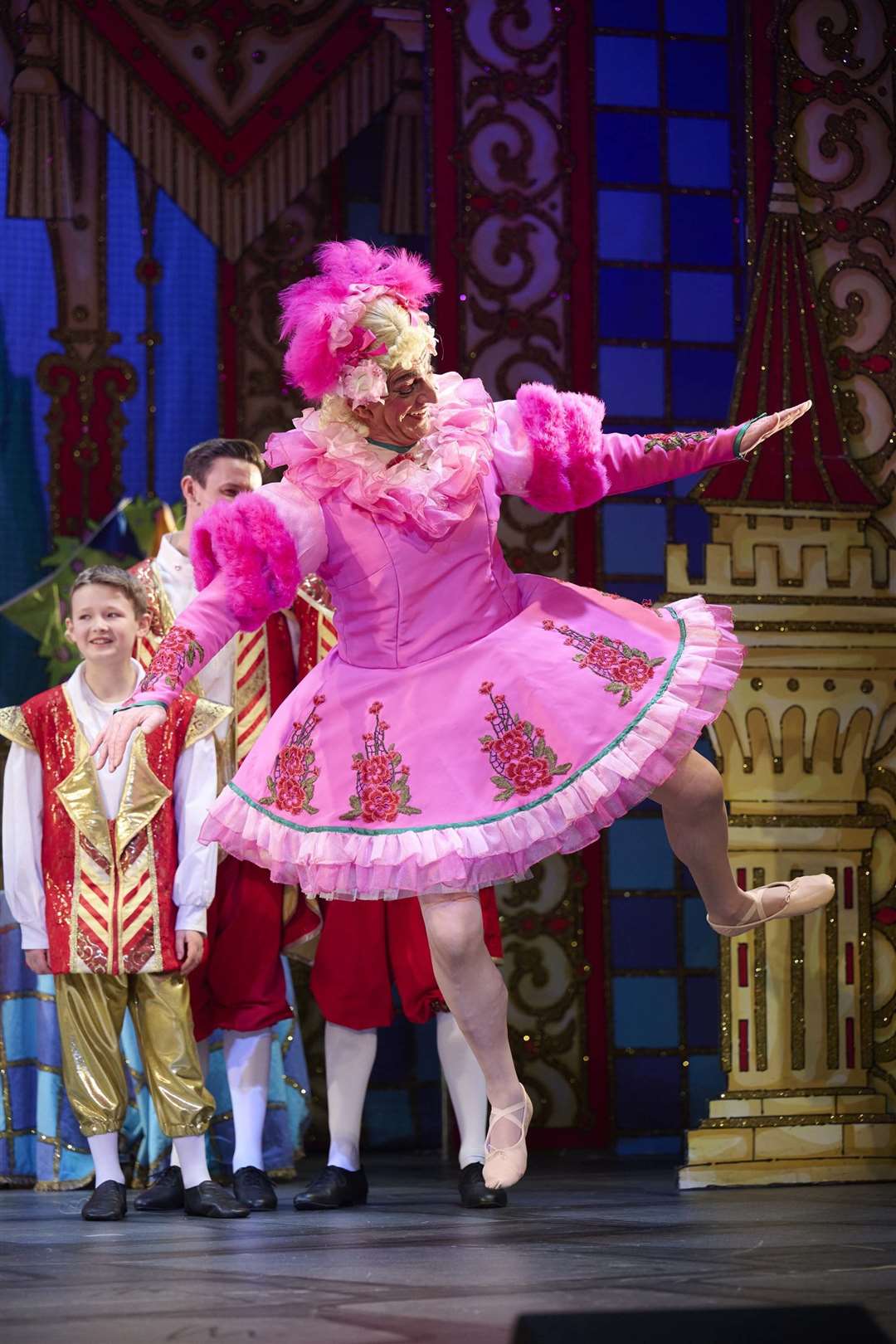Pantomime Dame Steven Wren kept on his toes as Nurse Netty during Sleeping Beauty. Picture: Ewen Weatherspoon