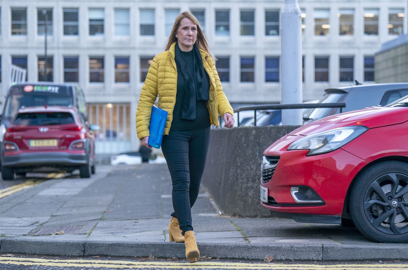 Jules Rose walks towards Police Scotland’s Bell Street Station, Dundee (Jane Barlow/PA)