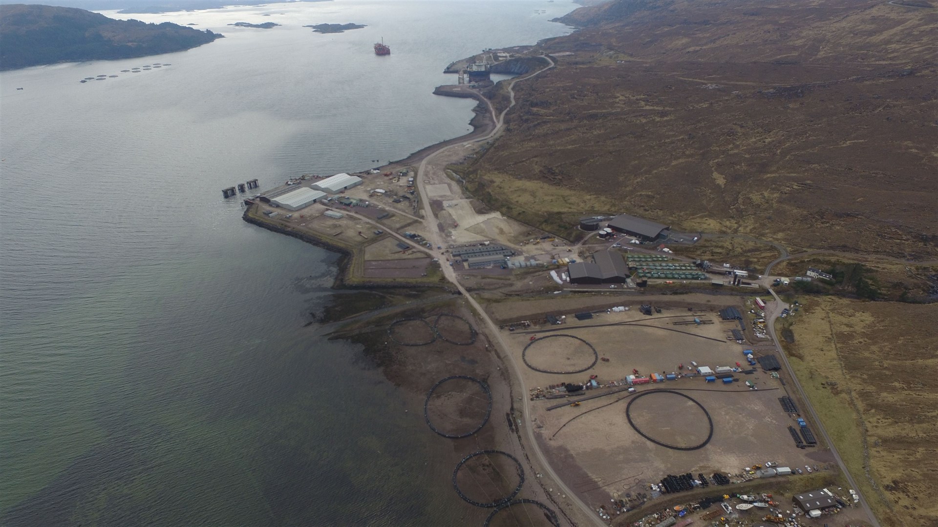 Kishorn Port from the air.