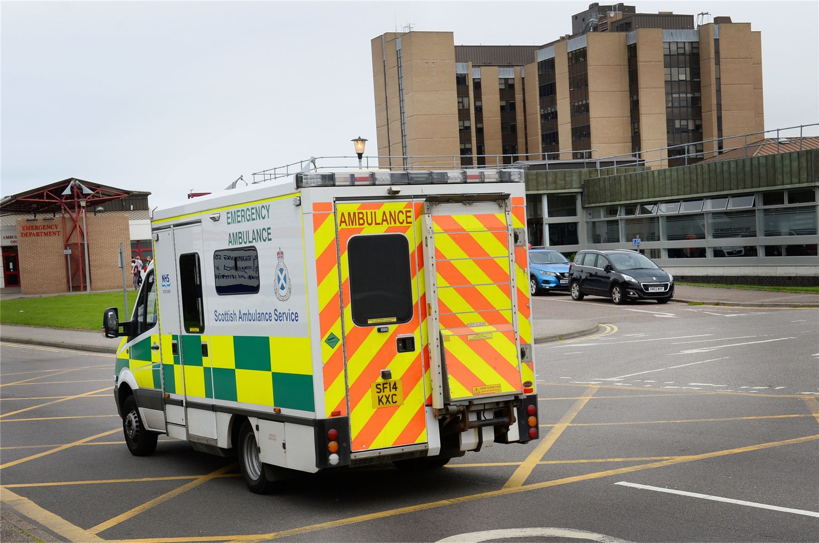Raigmore Hospital ambulance health locator...Picture: Gary Anthony..