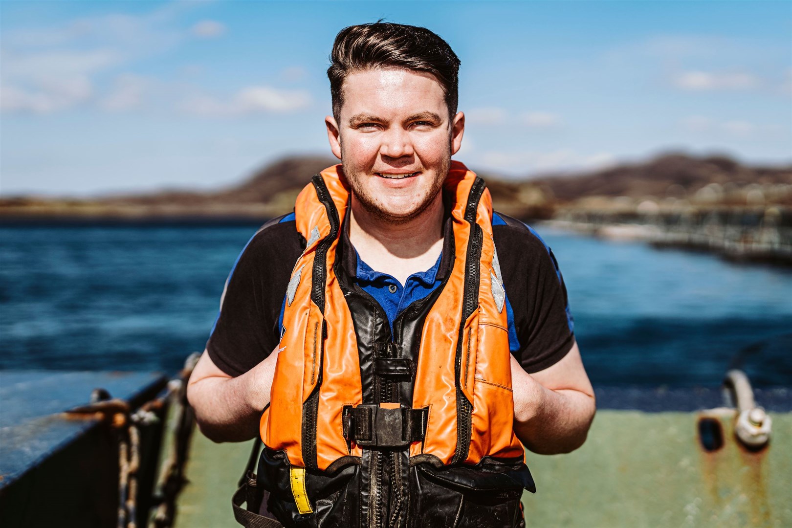 Finlay Hitchings in his role with Scottish Sea Farms.