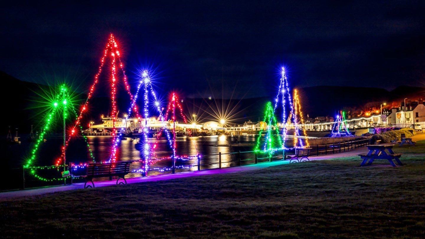 The MV Loch Seaforth at last year’s Winter Lights Festival switch on.