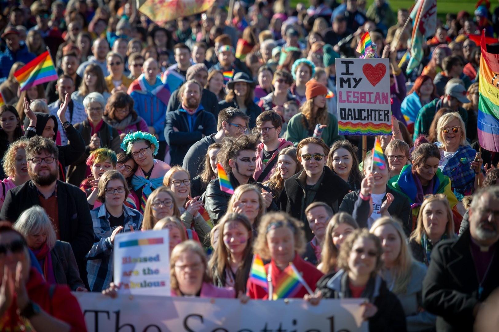 People turned out in big numbers for last year's Proud Ness march in Inverness. Picture: Callum Mackay. Image No. 042264