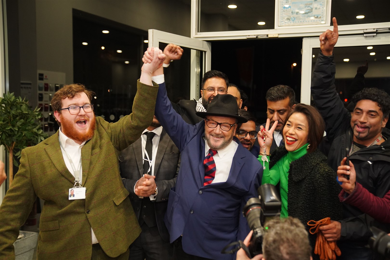 George Galloway said his victory in Rochdale was ‘for Gaza’ (Peter Byrne/PA)