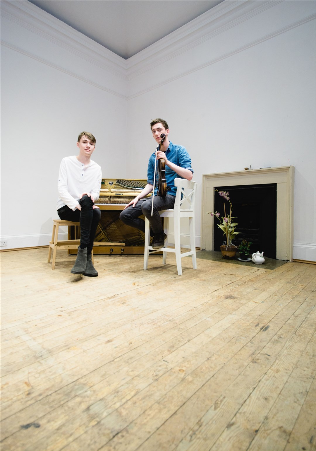 Joseph Peach (left) and Charlie Grey will debut tunes. Picture: Somhairle MacDonald
