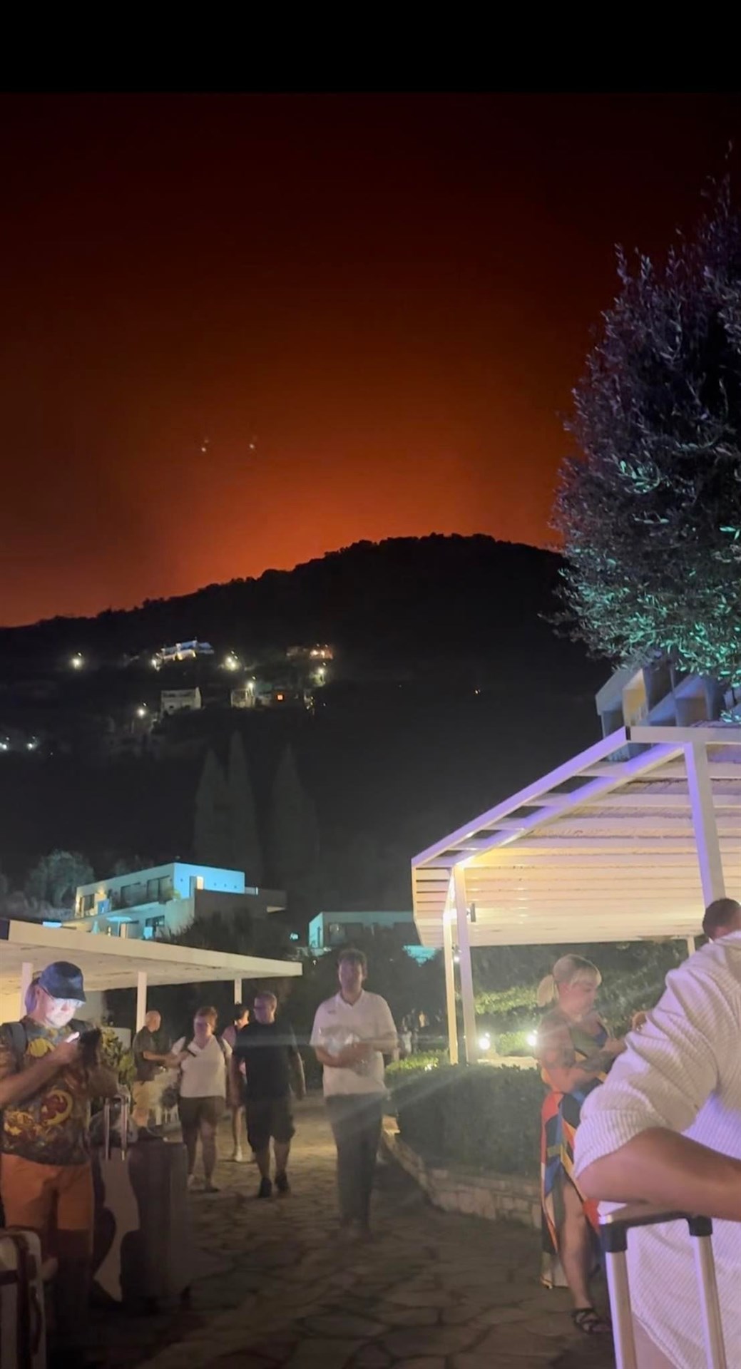 Corfu fire – Instagram post by Adele Buyze.