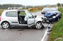 A Black Isle route has been closed following an accident