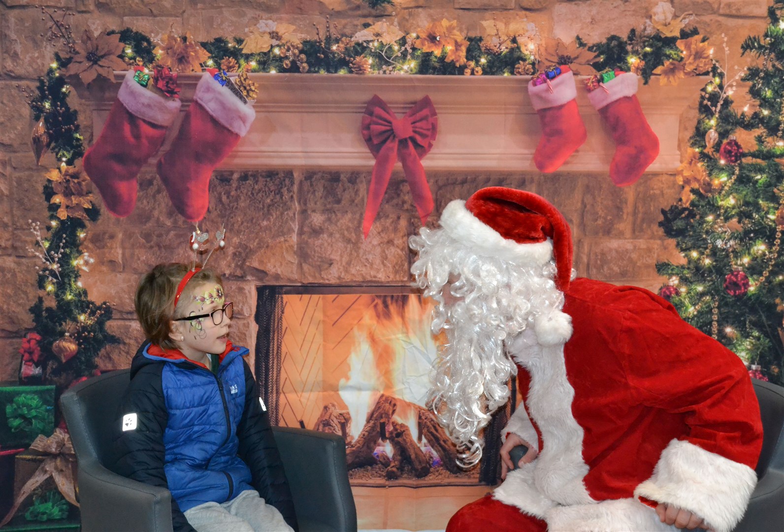 Santa chats to Emily Jarvis.