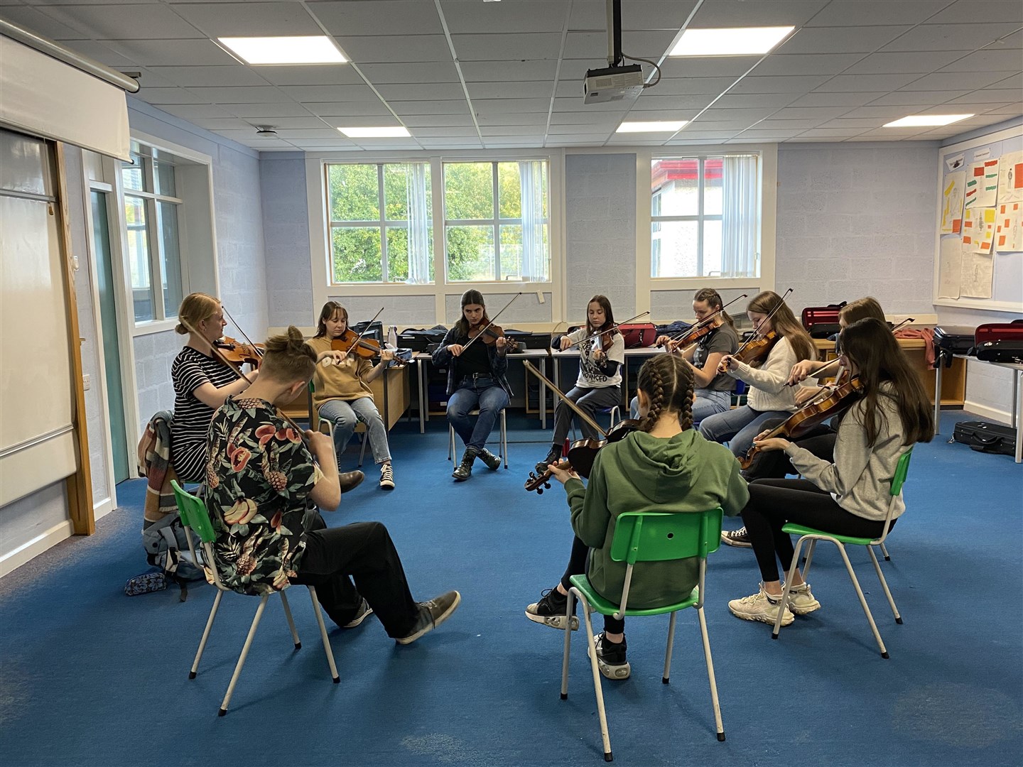 Young people have been taking part in a range of musical group sessions this week.