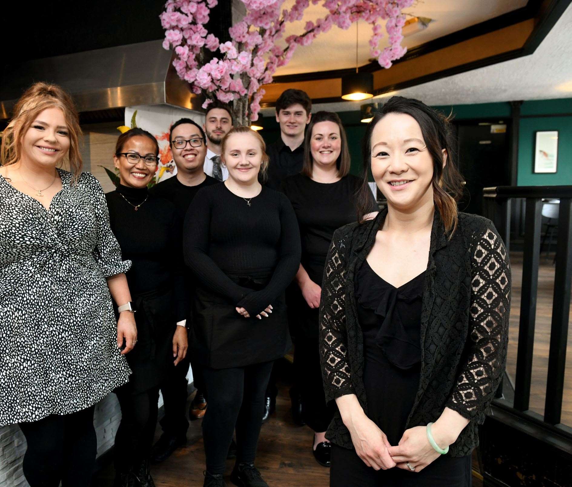 Karen Saint, Owner/Manager (right) with her staff. Picture: James Mackenzie.