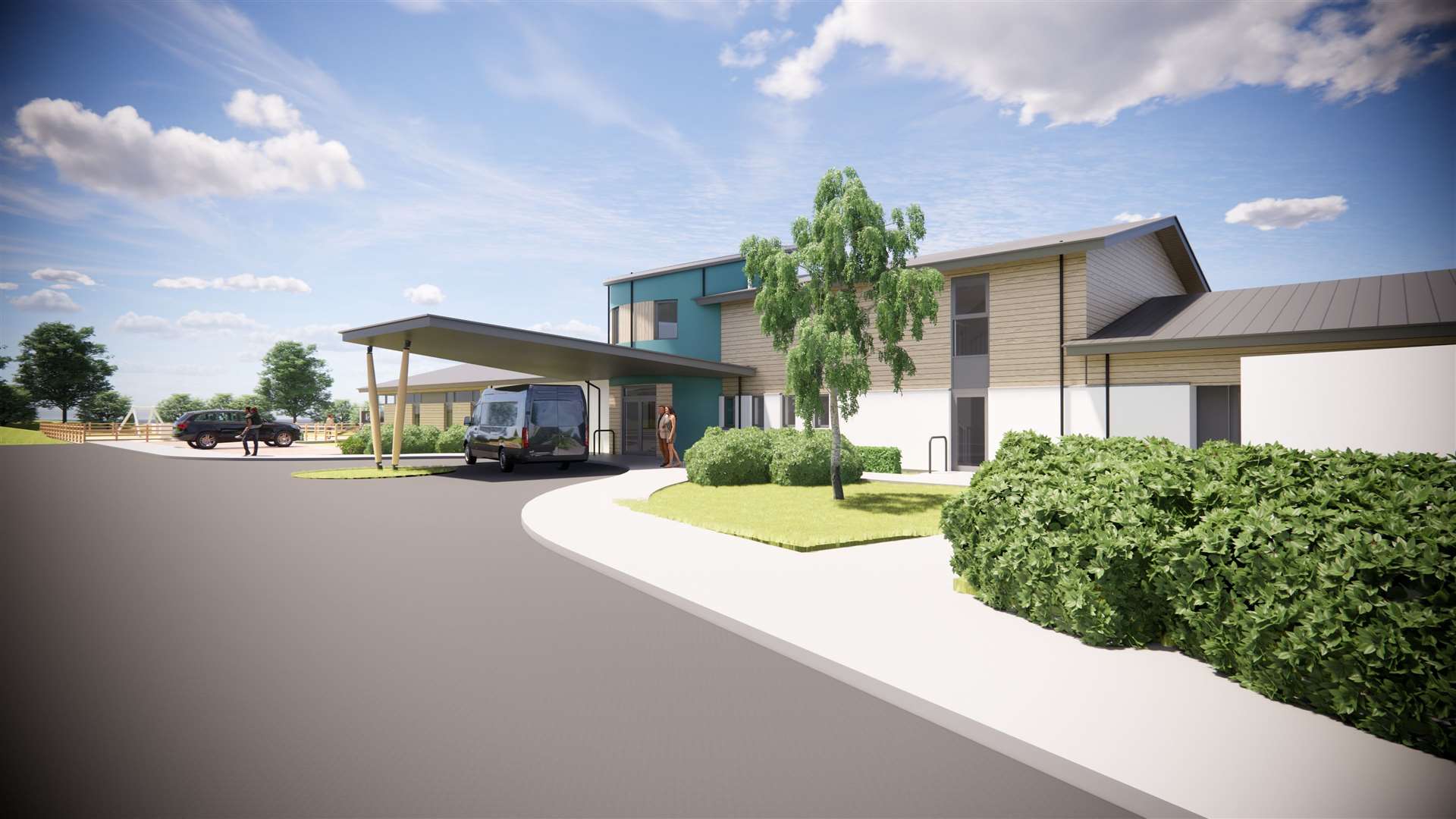 An illustration of what the Haven Center will look like for young people with learning disabilities and complex needs.