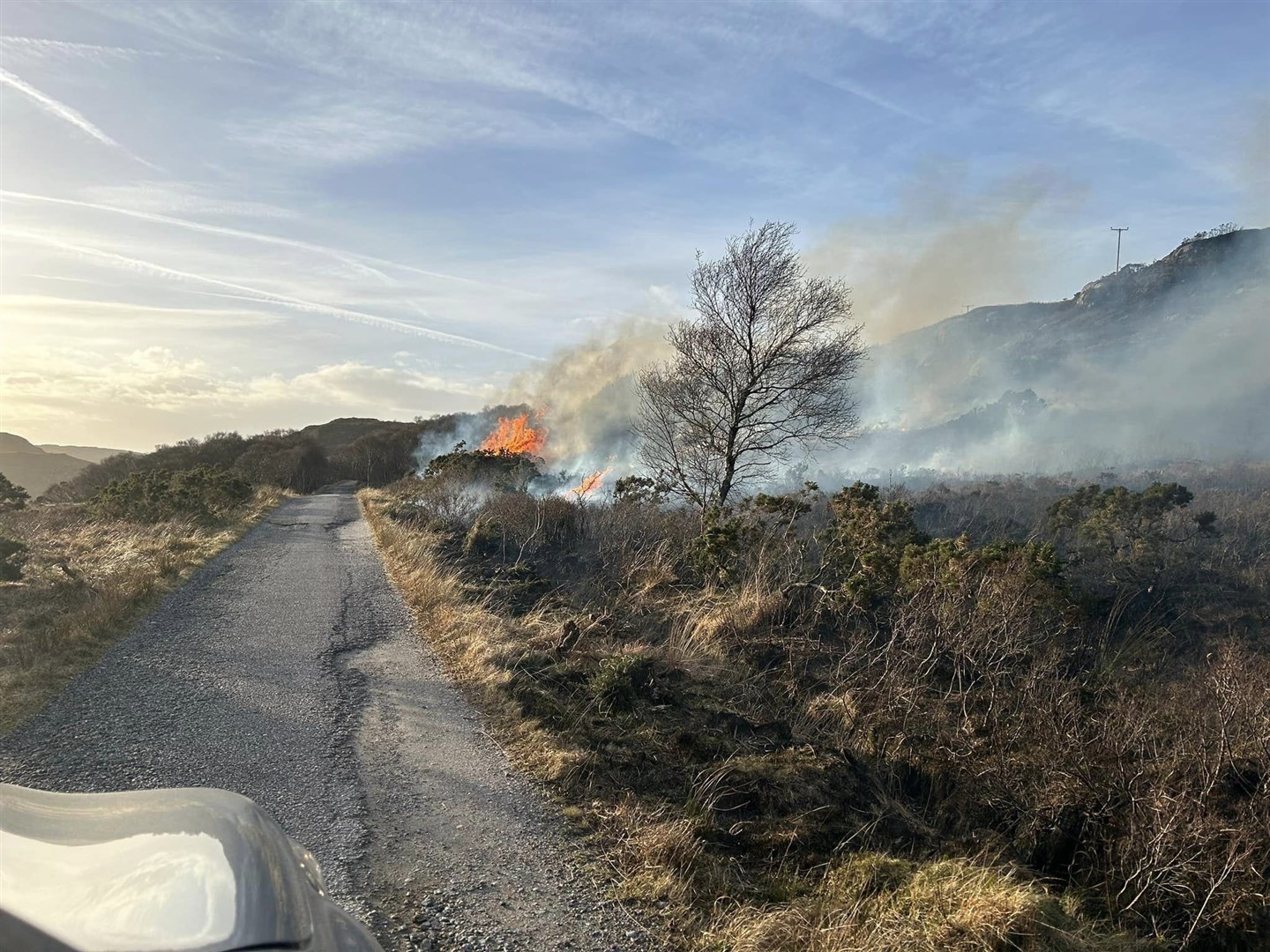 Assynt wildfire. Picture: Lewis MacAskill.