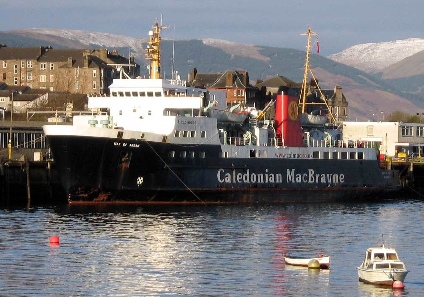 The MV Isle of Arran. Picture: Dave Souza, CC BY-SA 4.0 <https://creativecommons.org/licenses/by-sa/4.0>, via Wikimedia Commons.