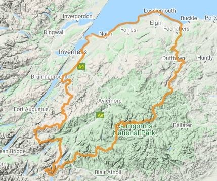 The area covered by the flood alert for Findhorn, Nairn, Moray and Speyside. Picture: Sepa.
