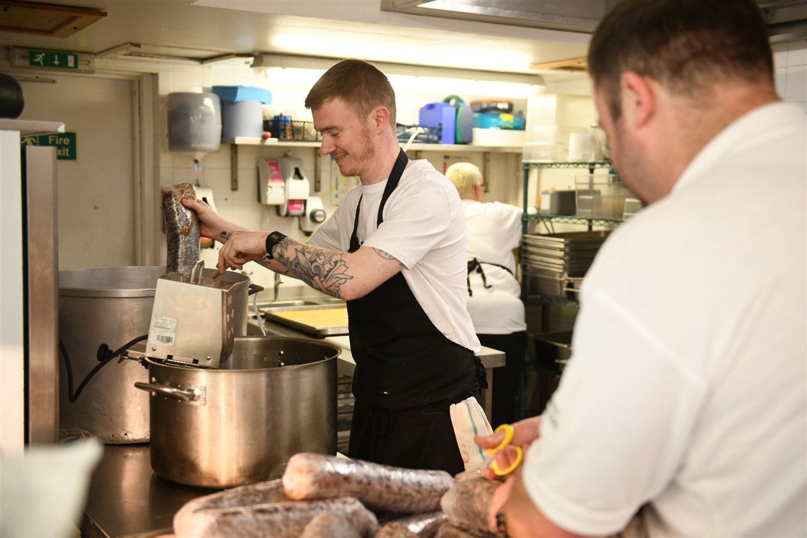 Working hard in the Drumossie Hotel kitchen. Picture: James Mackenzie.