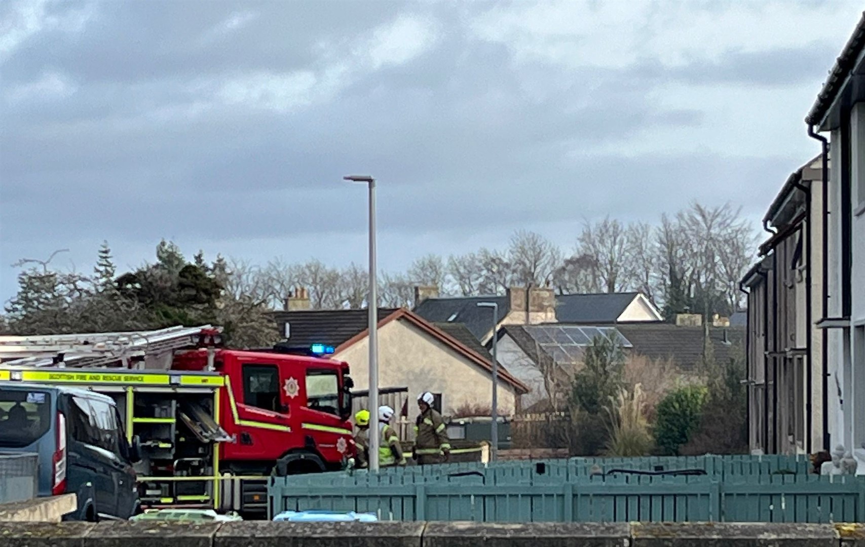Two fire appliances were called to a blaze in Evanton this morning.