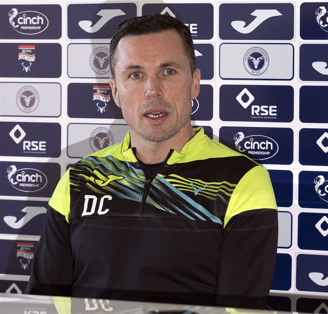 Ross County interim manager Don Cowie speaks to the media on Monday ahead of Wednesday night’s game against Rangers..