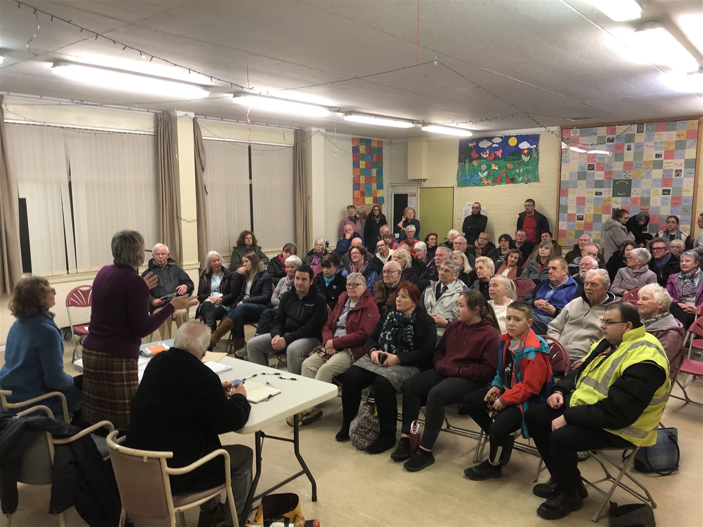 Contin community come together to talk about the bus service earlier in the year.