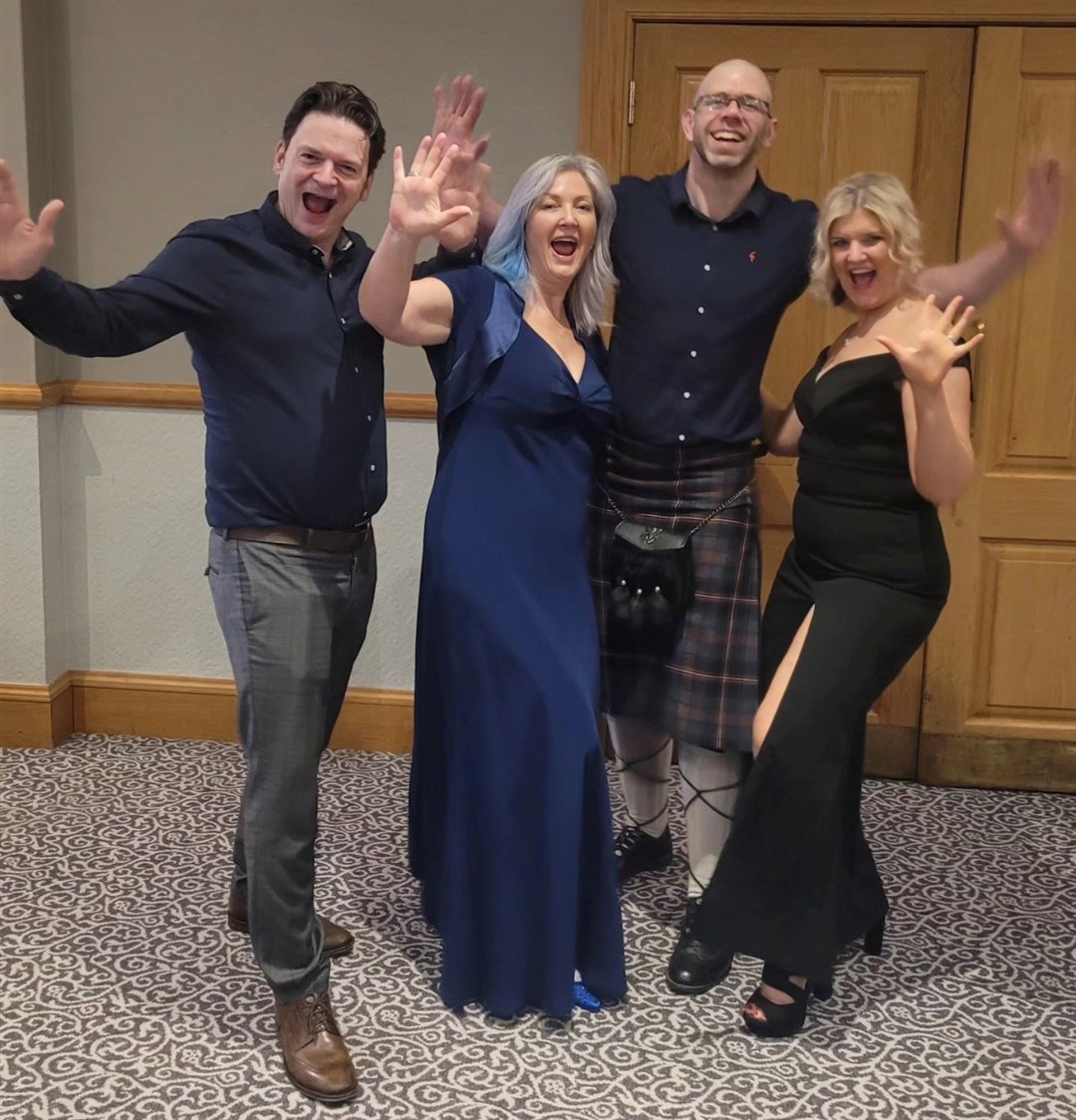 Some of the Strictly Inverness dancers at the masquerade ball: Craig Watson, Ruth Mason, Andy Dixon and Jenna Christie.