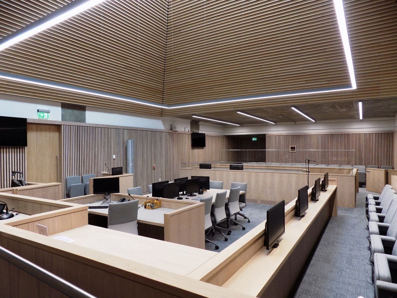Inside one of the court rooms at the Inverness Justice Centre.